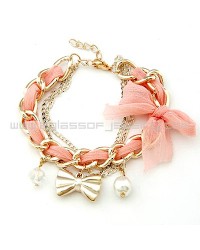 Sweet Bow Charm Bracelet 